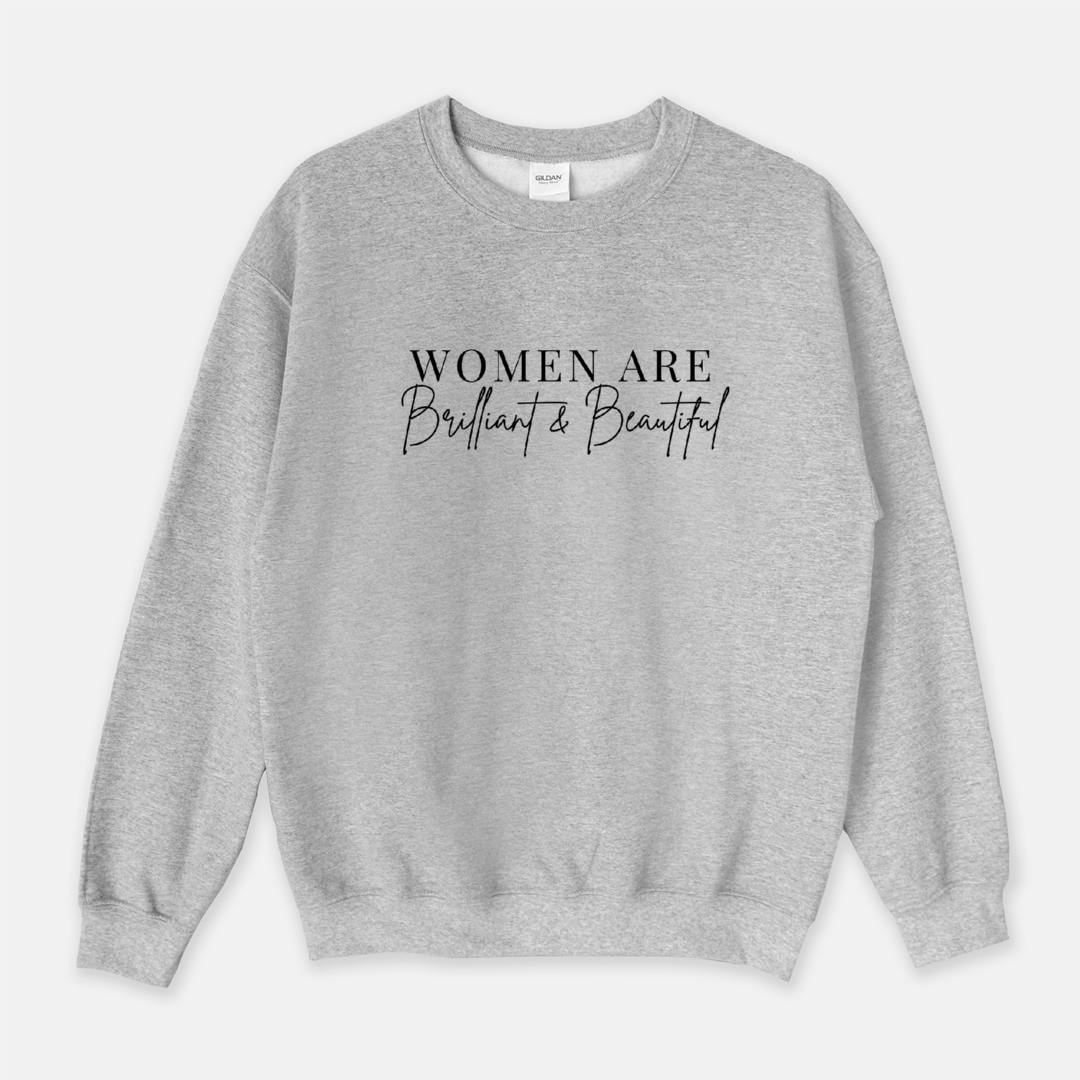 Brilliant & Beautiful | Crewneck Sweater | Gray