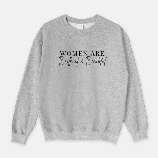 Brilliant & Beautiful | Crewneck Sweater | Gray
